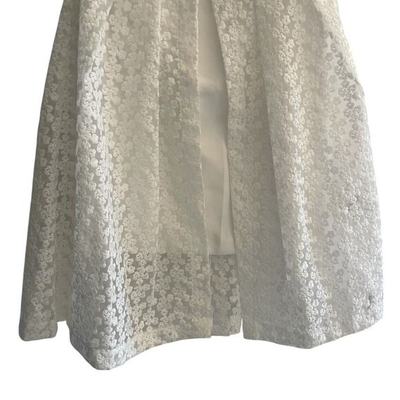 New Eva Mendes White Lace Strapless Dress Women’s Size Medium Bride Bridal - Picture 7 of 8